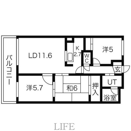 サントアリオ・デ大谷地の物件間取画像